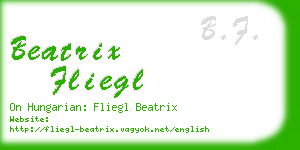 beatrix fliegl business card